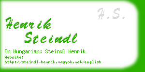 henrik steindl business card